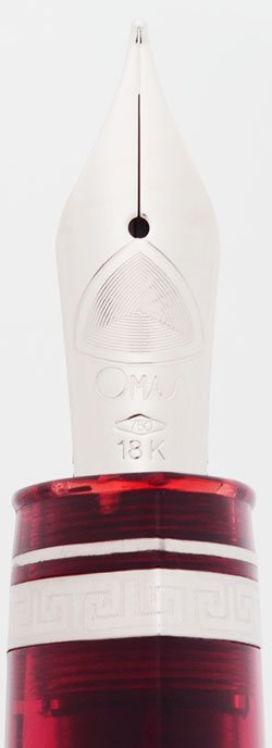 Omas 360 Vintage LE Fountain Pen (2012) - Red, Rhodium Trim, 18k